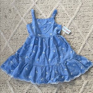 Cat & Jack Light Blue Floral Dress size 8 kids NWT